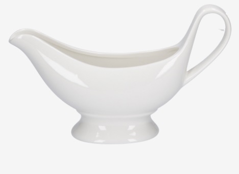 Salsiera classica in porcellana - 4x6xl 15 cm - la porcellana bianca